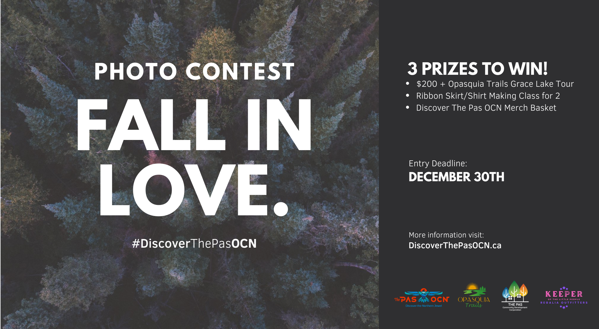 "Fall in Love" Fall Photo Contest. See Details on links beside image.