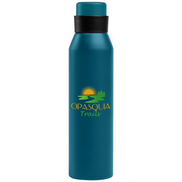 Logo imprinted teal 32 oz water bottle